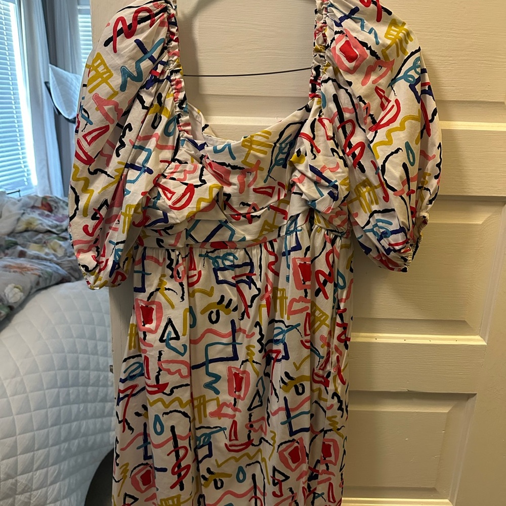 Crosby x Mollie Burch size XL- Colorful Abstract Print Dress